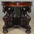 SOLD Antique Mahogany Oval Library Table with Standing Griffins – Horner Style