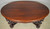 SOLD Antique Mahogany Oval Library Table with Standing Griffins – Horner Style