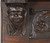 SOLD Antique Carved Oak Clock Shelf with Cupid Angel Faces