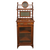 SOLD Antique Stick and Ball Carved Gallery Curio Cabinet - Bevel Mirror, Barley Twist