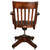 SOLD Antique Mahogany Bankers Lawyers Swivel Tilt Office Chair - 1920s, Restored