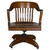 SOLD Antique Oak Office Chair, Lawyers Bankers Tilt Swivel, 1920s