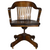 SOLD Antique Barrel Back Bankers Lawyers Swivel Tilt Office Chair - 1920s, Refinished