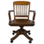 SOLD Antique Oak Lawyers Bankers Swivel Tilt Office Chair – 1920s, Restored