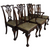 SOLD Vintage Set of 6 Mahogany Chippendale Ball and Claw Dining Chairs