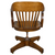 SOLD Antique Refinished Lawyers Bankers Swivel Tilt Office Chair - Oak