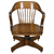 SOLD Antique Refinished Lawyers Bankers Swivel Tilt Office Chair - Oak