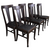 SOLD Antique Set of 6 Tiger Sawn Oak Dining Chairs – Upholstered Seats, 1910s,