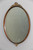 SOLD Antique Large Oval Carved Mahogany Wall Mirror
