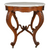 SOLD Antique Victorian Marble Top Turtle Top Parlor Table - Mahogany, 1880s