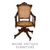 SOLD Victorian Burl Walnut Swivel Tilt Office Chair – Cane Seat & Back, 1870s