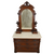 Antique Victorian Marble Top Mirrored Walnut Chest #22199