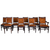 SOLD Antique Victorian Eastlake Walnut Dining Chairs, Set of 8, 1880s