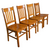 SOLD Vintage Set of 4 Mission Style Oak Dining Chairs, 1930s–1940s, Solid Oak