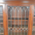 SOLD Antique Mahogany Triple Door Leaded Glass Bookcase, Empire Style, Carved