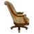 SOLD Regency Style Swivel Office Chair, Lion Head Arms, Brass Claw Feet