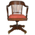 Antique Mahogany Lawyers / Bankers Swivel Tilt Office Chair 1920s #22415