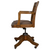 Antique Oak Lawyers / Bankers Swivel Tilt Office Chair 1910s #22416