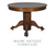 SOLD Larkin Round Oak Dining Table – 42” Solid Top – Opens to 74"