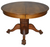 SOLD Larkin Round Oak Dining Table – 42” Solid Top – Opens to 74"