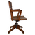 SOLD Tiger Oak Swivel Tilt Office Chair – Lawyer’s, Banker’s Adjustable Chair