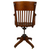 SOLD Tiger Oak Swivel Tilt Office Chair – Lawyer’s, Banker’s Adjustable Chair
