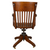 SOLD Tiger Oak Swivel Tilt Office Chair – Lawyer’s, Banker’s Adjustable Chair