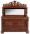 Antique Mahogany Carved Sideboard Buffet – Horner, Full Mirror Back #22459