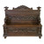 Antique Gothic Revival Carved Beech & Pine Figural Hall Bench #22463