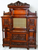 SOLD Antique Mahogany Herter Style Heavily Carved Etagere