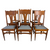 SOLD Set of 6 Antique Oak Dining Room Chairs – 1900s