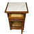 SOLD Victorian Burl Walnut Marble Top Nightstand / Half Commode, 1870s