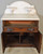 Antique Victorian Carved Pull Marble Top Commode #22539