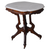 Antique Victorian Marble Top Shapely Parlor Stand, Burl Walnut Trim #22513