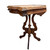Victorian Walnut Turtle Top Lamp Table – Rose Marble with Burl Accents #22534