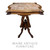 Victorian Walnut Turtle Top Lamp Table – Rose Marble with Burl Accents #22534