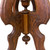 Victorian Walnut Turtle Top Lamp Table – Rose Marble with Burl Accents #22534