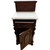 SOLD Victorian Marble Top Half Commode – Walnut with Backsplash - 1880s