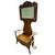Victorian Quarter-Sawn Oak Hall Tree with Beveled Mirror, Storage Bench #22554