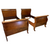 Antique Mahogany Twin Sleigh Beds – Matching Pair - Refinished #22496