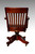 SOLD Antique Mahogany Bankers Lawyers Swivel Office Chair