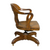 Antique Tiger Oak Lawyer / Banker Swivel Office Chair - Adjustable Height #22610