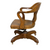 Antique Tiger Oak Lawyer / Banker Swivel Office Chair - Adjustable Height #22610