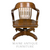 Antique Tiger Oak Lawyer / Banker Swivel Office Chair - Adjustable Height #22610