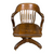 Antique Tiger Oak Lawyer / Banker Swivel Office Chair - Adjustable Height #22610