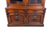 Victorian Carved Step Back Bookcase – Black Walnut – Glass Door Cupboard #22143