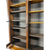 Victorian Carved Step Back Bookcase – Black Walnut – Glass Door Cupboard #22143