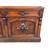 Victorian Carved Step Back Bookcase – Black Walnut – Glass Door Cupboard #22143
