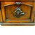 Victorian Carved Step Back Bookcase – Black Walnut – Glass Door Cupboard #22143