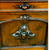 Victorian Carved Step Back Bookcase – Black Walnut – Glass Door Cupboard #22143
